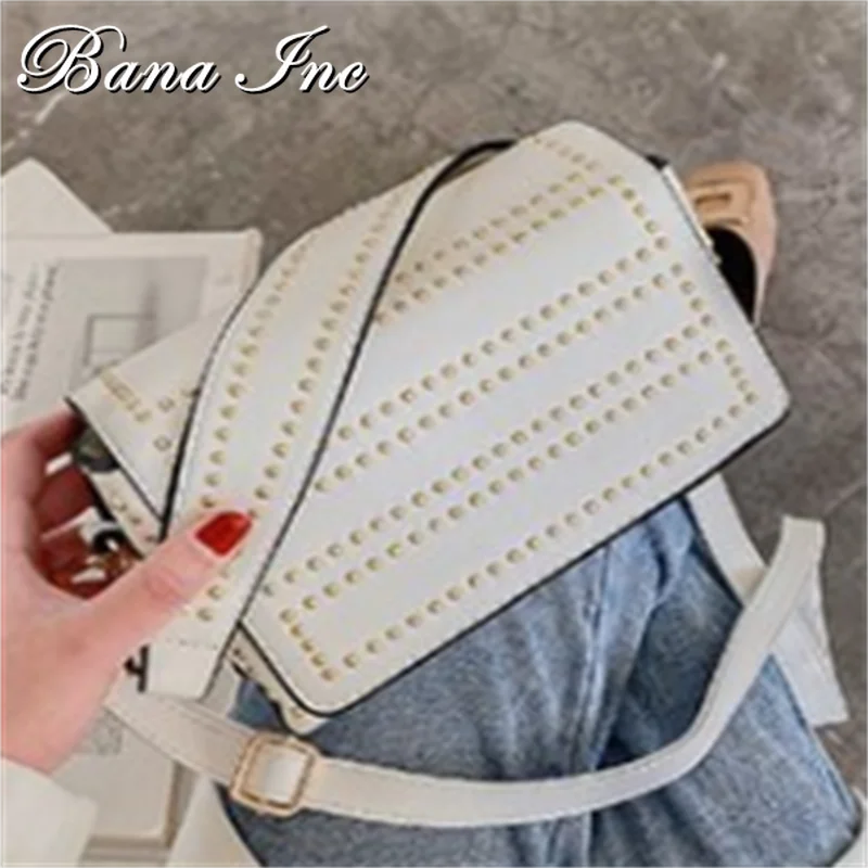 

Leather Bags For Women 2021 New Design Cross-body Bag Luxury Women Bag Rivet High Quality Lady Handbag And Purse Female Bolso