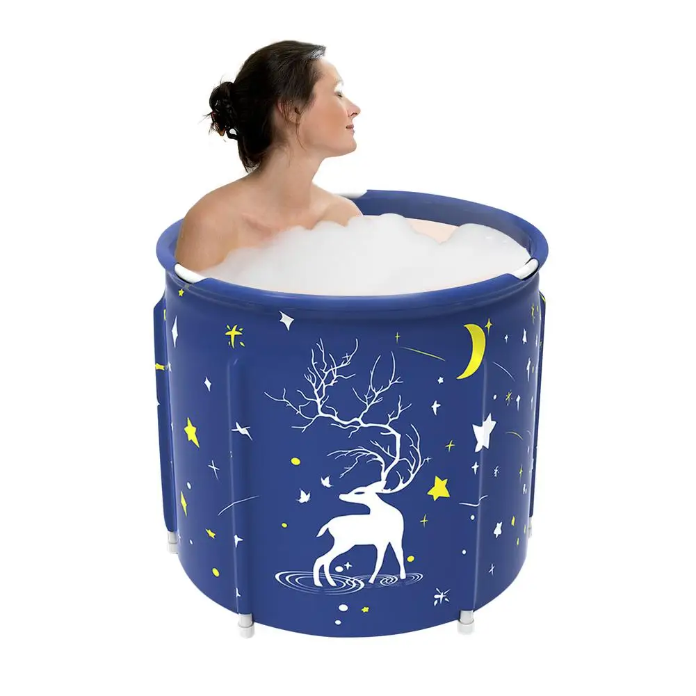 Складная Ванна 80x70 см для взрослых детей портативная Бытовая ванна замачивания