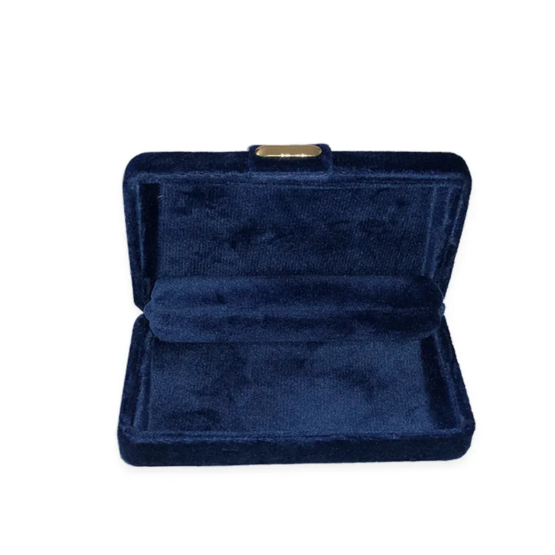 

HOSENG Jewelry Display Case Blue Red Velvet Ring Storage Romantic Box HS_498