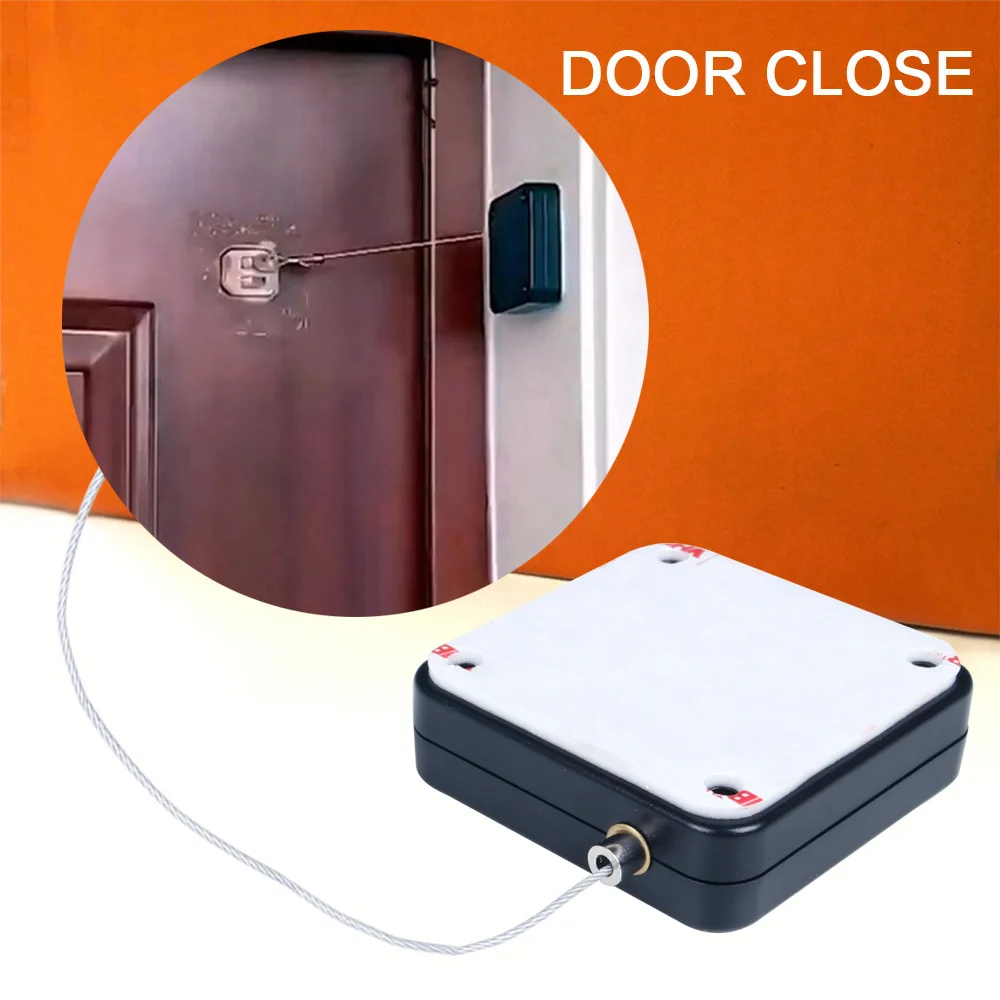 

Automatic Sensor Door Closer Punch-Free Safe Shut-Off Door Device Automatically Anti-Theft Close Door Organizer 800g Pull Force