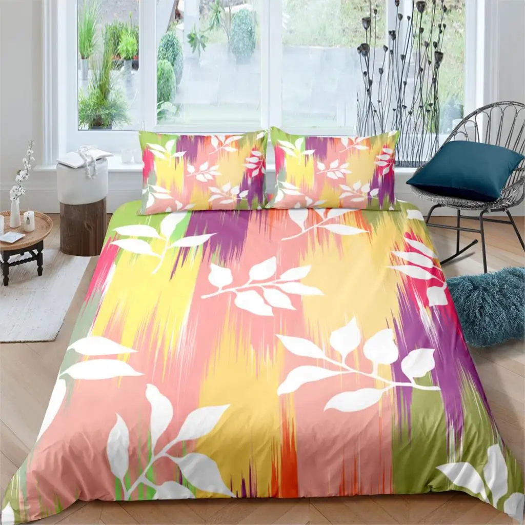 

Комплект постельного белья с 3D растениями, постельное белье для детей и взрослых, пододеяльник, Королевский акварельный домашний текстиль, ...