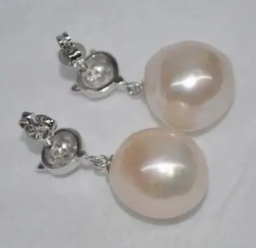 

Серьги-подвески с жемчугом kasumi, очень блестящие, розовые, белые, 12*13 мм