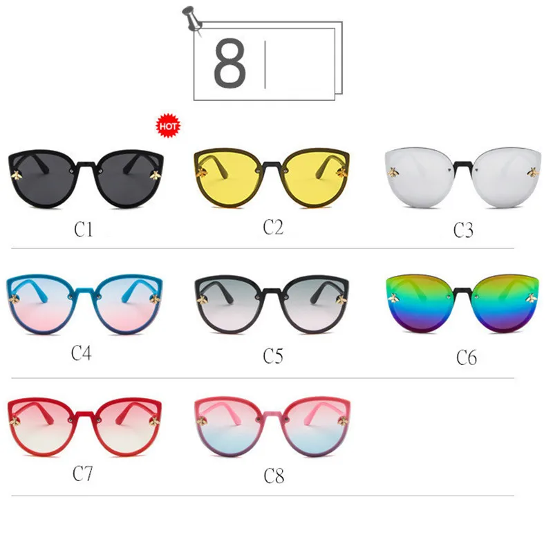 Детские Солнцезащитные газов солнцезащитные очки кошачий глаз детская одежда