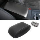 Мягкая текстура углерода кожаный подлокотник Крышка для Audi A3 2017 2018 интерьер автомобиля центральный подлокотник-ящик для кожного покрова Стикеры отделка