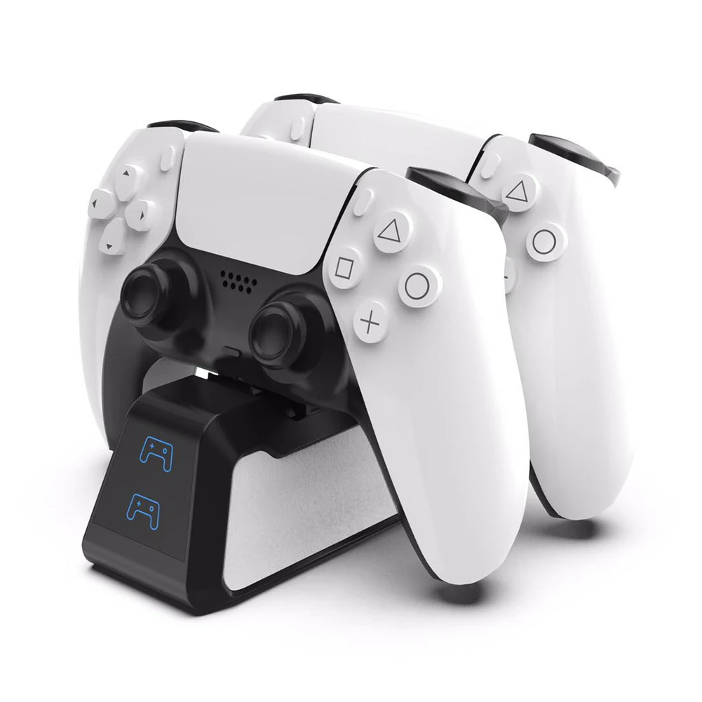 

Двойное быстрое зарядное устройство для PS5, беспроводной контроллер USB 3,1 Type-C, зарядная док-станция, светодиодная Подставка для Sony PlayStation5 ...