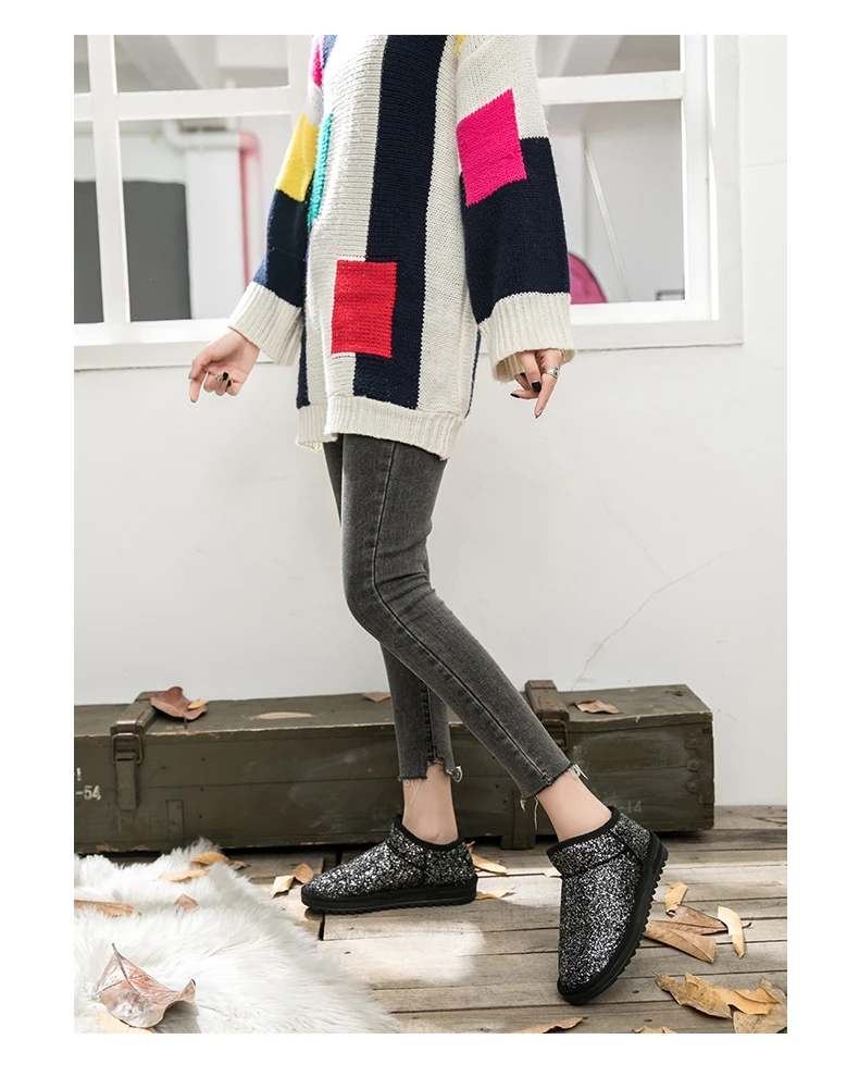 

2021 Women Boots Winter Snow Boots Female Boots Duantong Warm Lace Flat with Women Shoes Tide Botas Mujer Hot Sale Women Boots