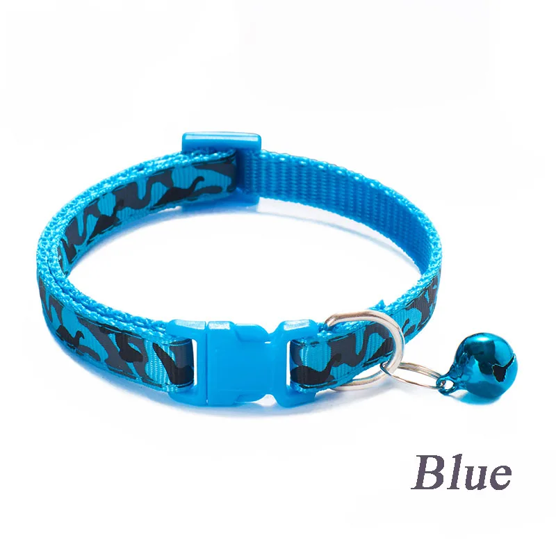 Ошейник для кошек и собак камуфляжный поводок с колокольчиком регулируемый