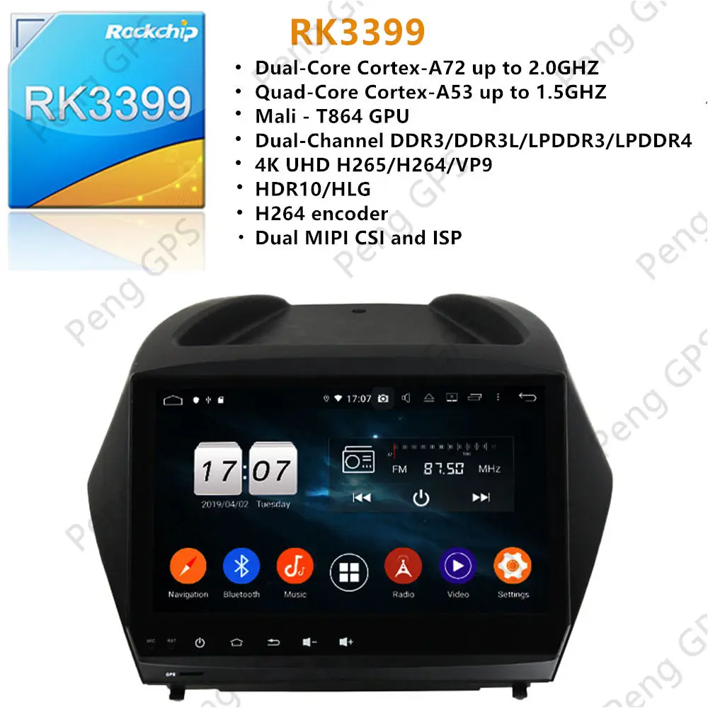 Android 9 0 PX6 DSP для Hyundai Tucson/IX35 2009-2015 автомобиля Мультимедиа Стерео Проигрыватель No DVD
