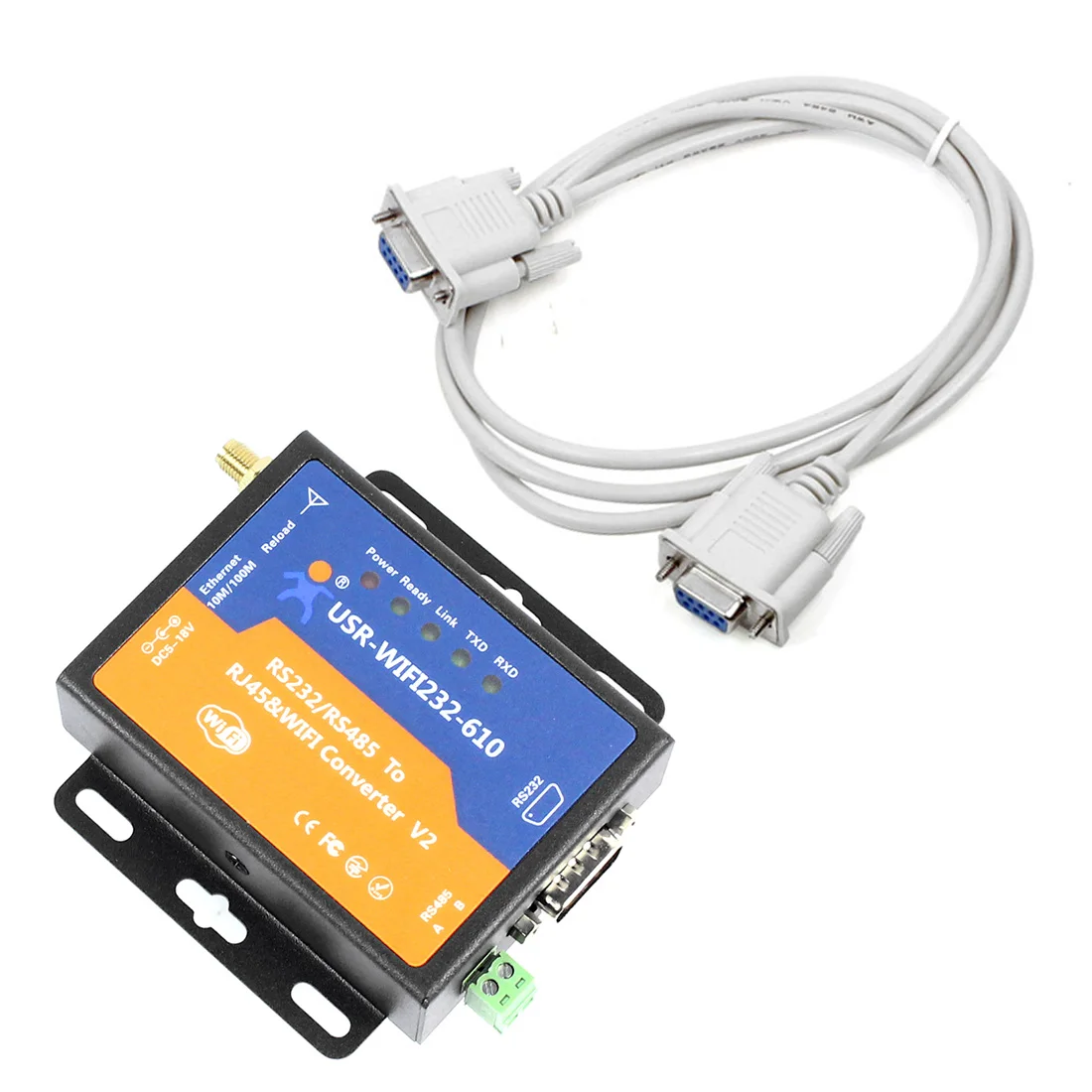 Последовательный Wi Fi преобразователь USR WIFI 232 610 V2 RS232 RS485 для беспроводного Ethernet