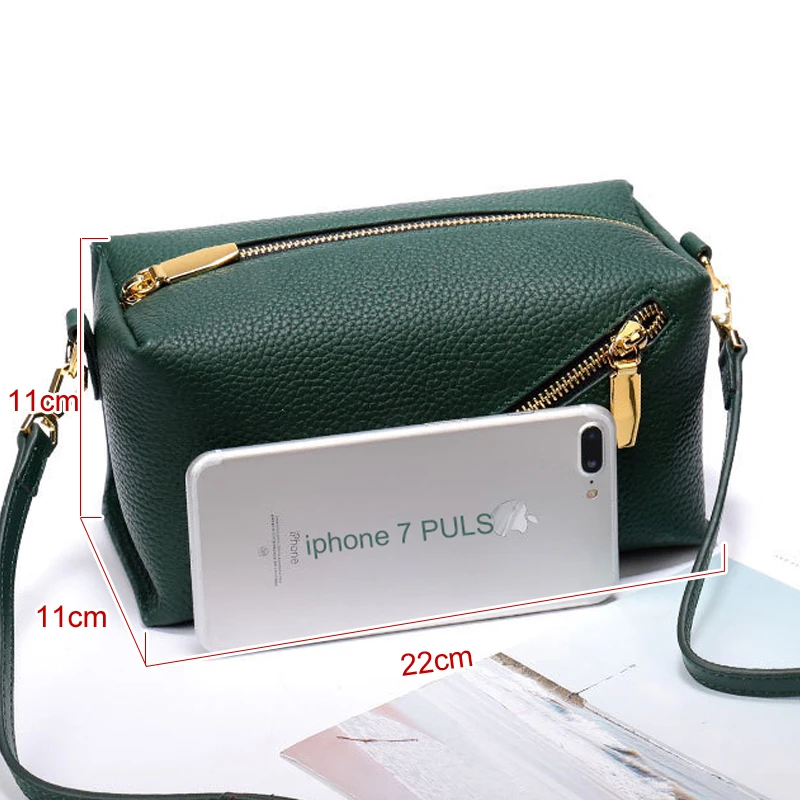 Brand crossbody bags for women Fashion Small Square Bag Genuine Leather bags women Zipper shoulder messenger bag sac main femme