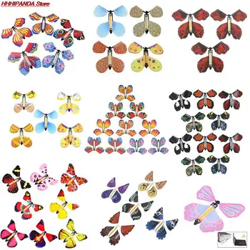 5/10pcs Magic Butterfly flying Card Toy with Empty Hands Butterfly Wedding Magic Props Magic Tricks Outdoor Toy Color Random