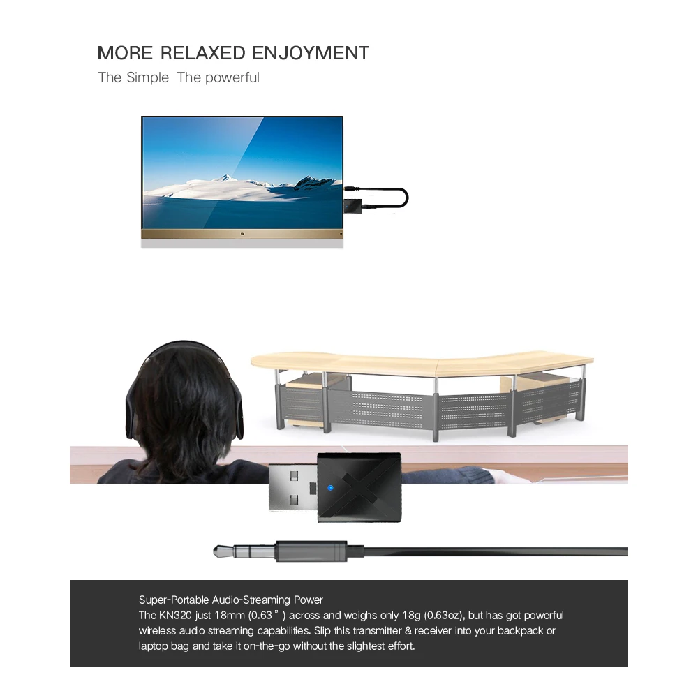 Новый Bluetooth-совместимый аудиоприемник 5 0 передатчик Мини стерео AUX RCA USB разъем 3 мм