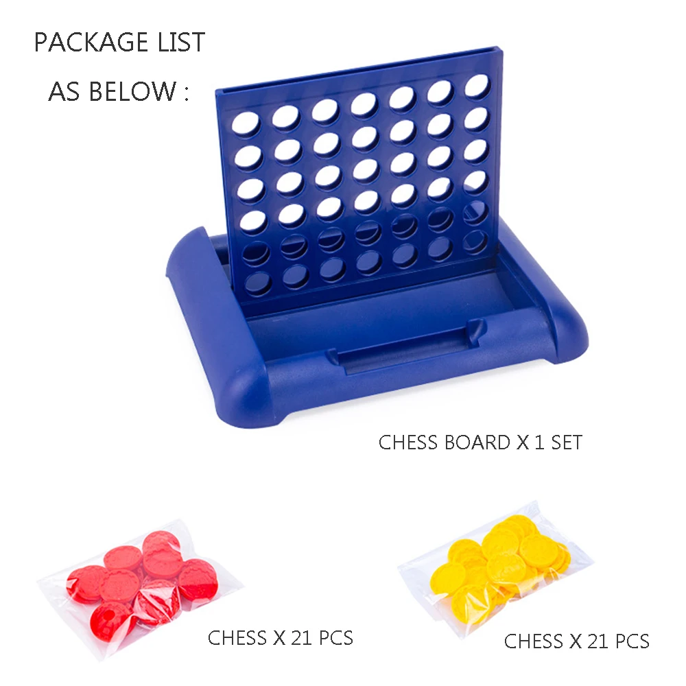 

Connect 4 In A Line Board Game Children's Educational Toys Foldable Kids Children Line Up Row Board Puzzle Toys