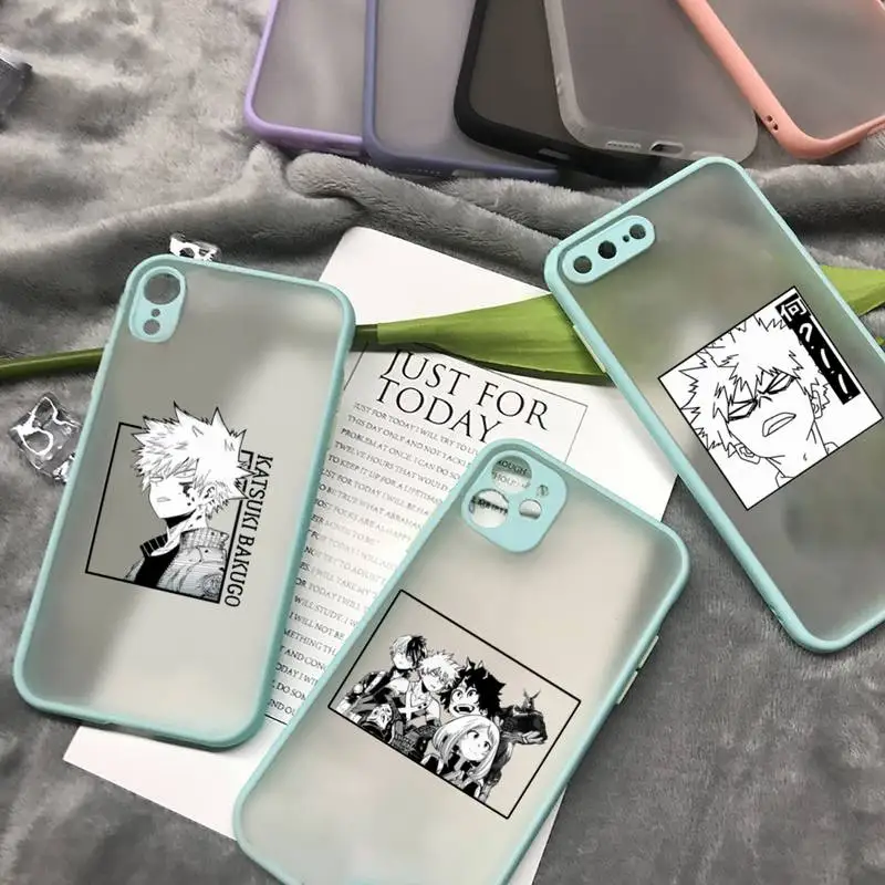 

Academia Hawks Coat Anime My Hero Phone Case matte transparent For iphone 7 8 11 12 plus mini x xs xr pro max cover