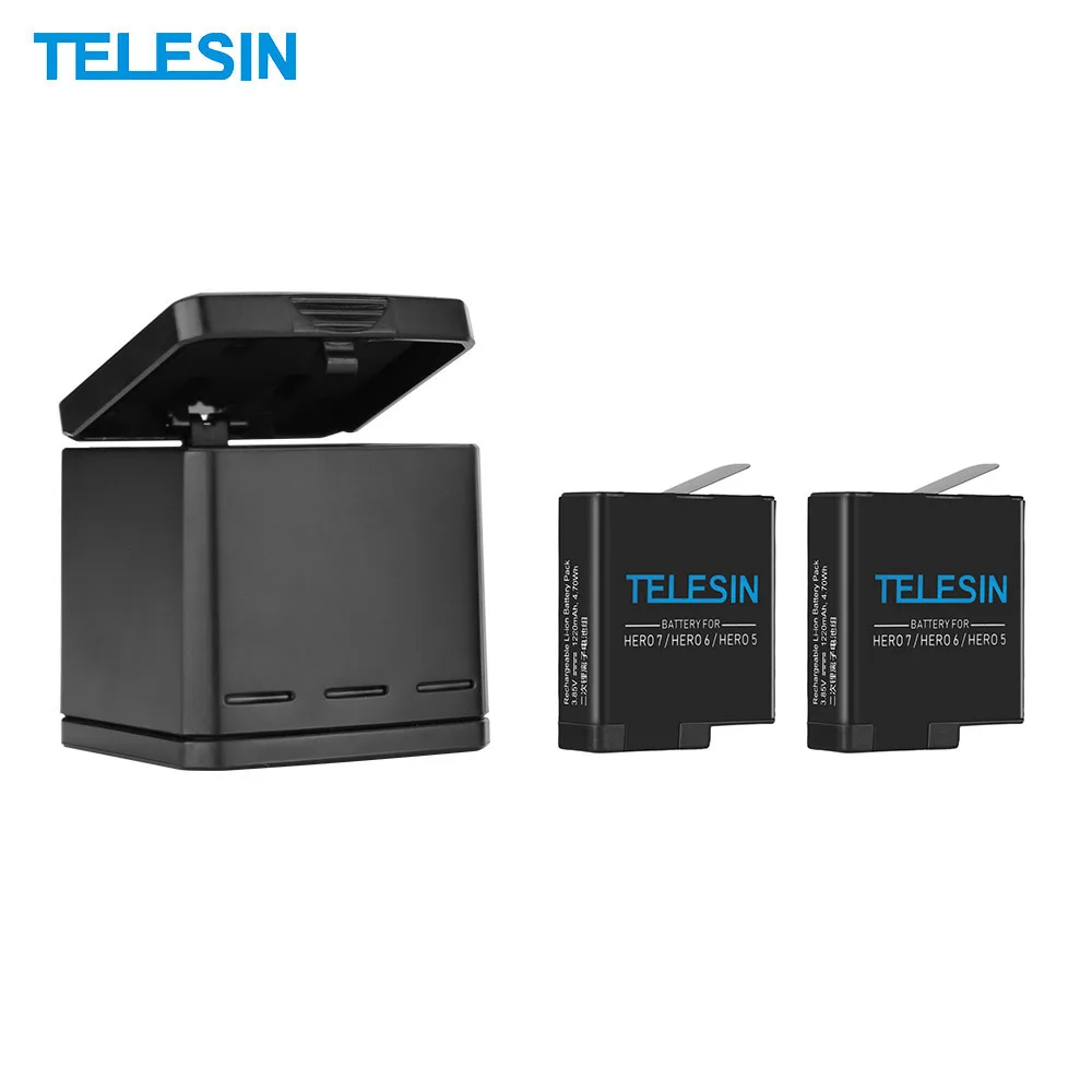 Тройное зарядное устройство TELESIN набор для зарядки аккумулятора Защитный