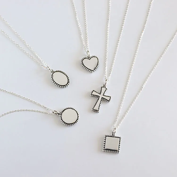 S925 Серебряный цвет ожерелье Любовь Крест различные геометрические ожерелья