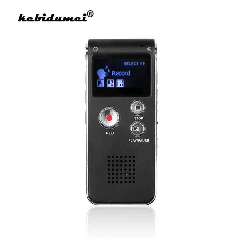 Цифровой диктофон kebidumei Профессиональный портативный мини-диктофон с MP3-плеером 8
