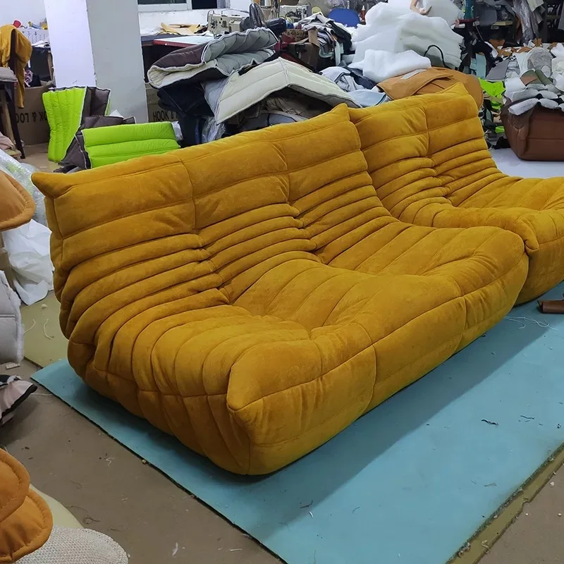 

U-BEST Nordic Living Room Modern Couch Light Luxury Leather Sponge Togo Sofa Modern Design Reclining Big Bean Bag Sofa Chair