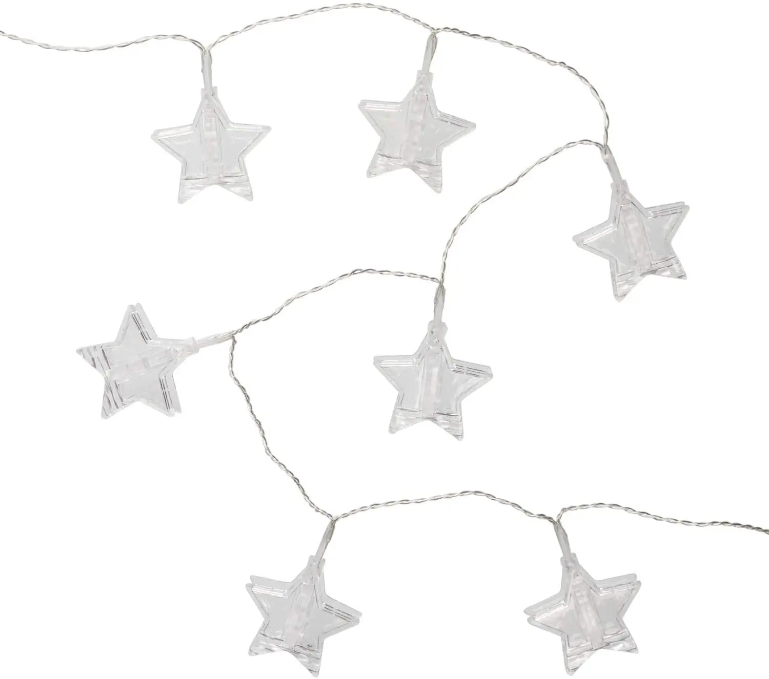 

4M 40 LEDS Festoon Star Battery Operated Photo Clip Fairy Light Indoor Garland Christmas Decoration Party Outdoor Wedding Xmas