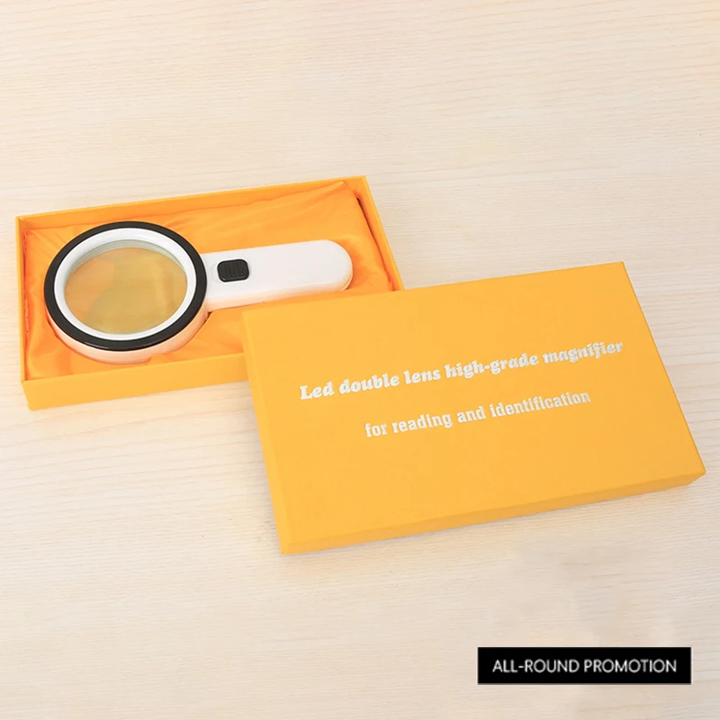 

30X Magnifying Glass with LED Light Lupa Handheld Lighted Magnifier Microscope Lens Backlit Reading Magnifiers for Seniors