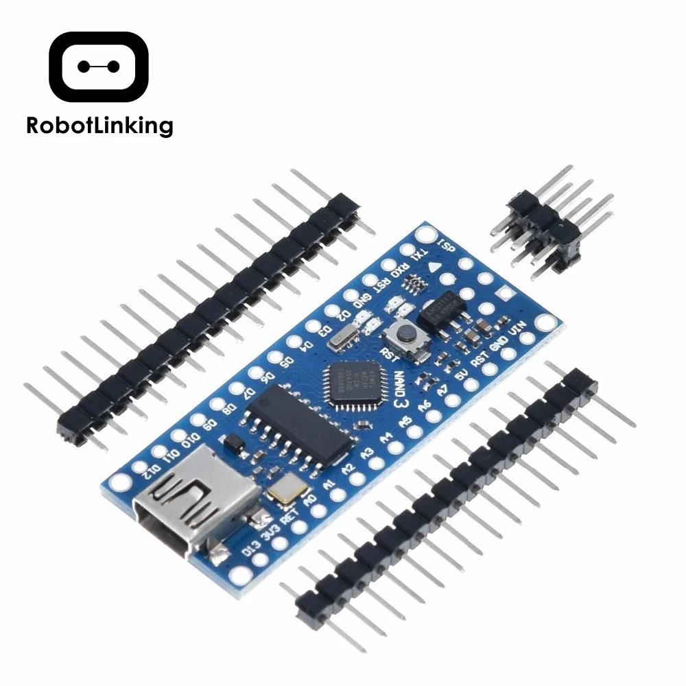Плата Nano CH340/ATmega328P без USB кабеля совместима с Arduino V3.0 (без кабеля)|controller drivers|controle