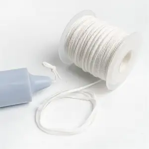 Белая свеча, фитильный хлопок 1 рулон 200 средства ухода за кожей стоп 61 м лампы в форме свечи тканые фитиль для лампы в форме свечи с хлопчатобумажной основой Вощеная фитиль 
