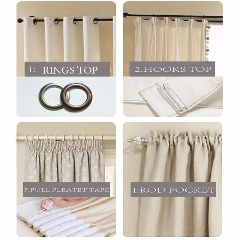 Искусственные льняные занавески для спальни Rideaux окна Заказные клетчатые