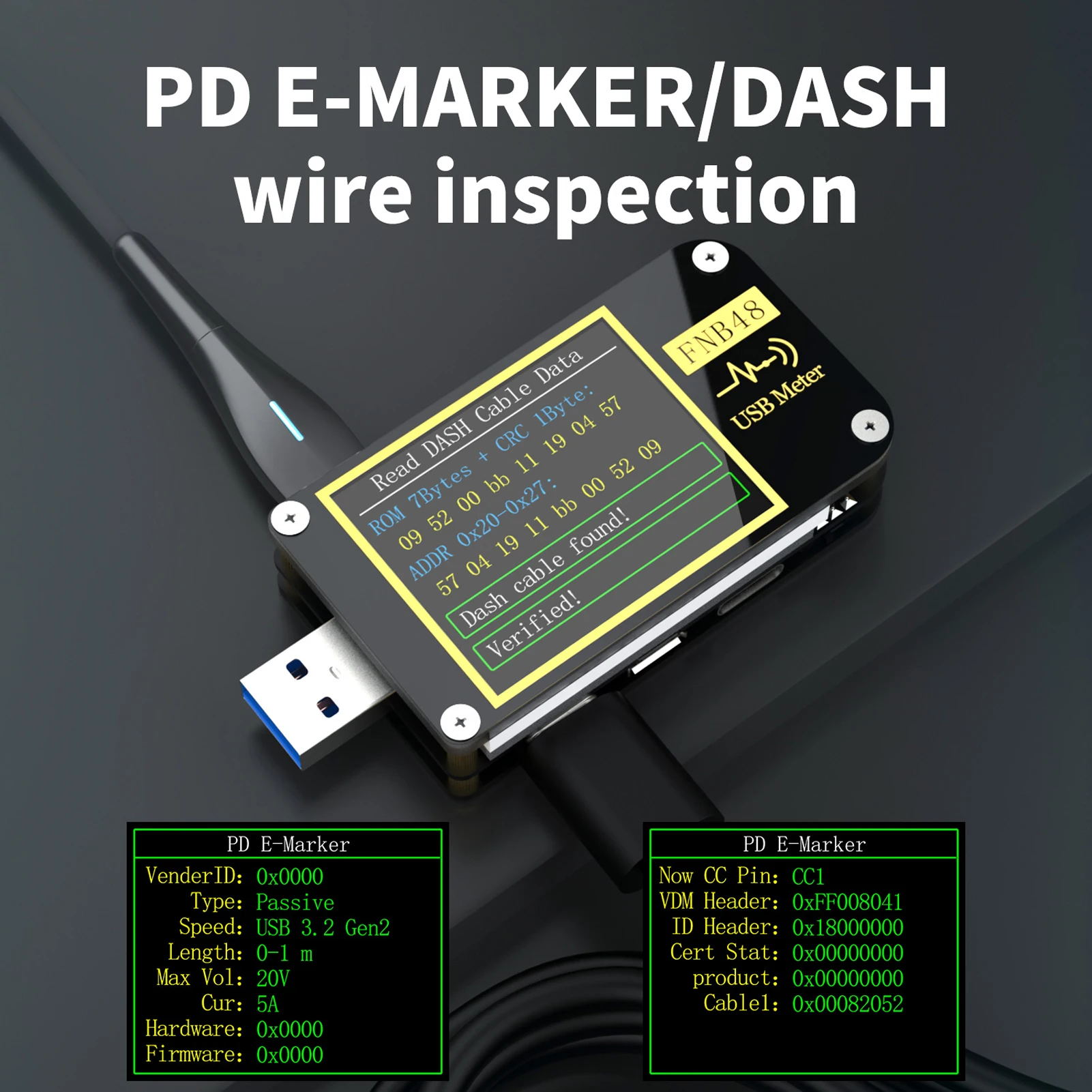 Цифровой вольтметр амперметр USB-тестер PD trigger QC4 + PD3.0 FNIRSI-FNB48 PPS тестер емкости и