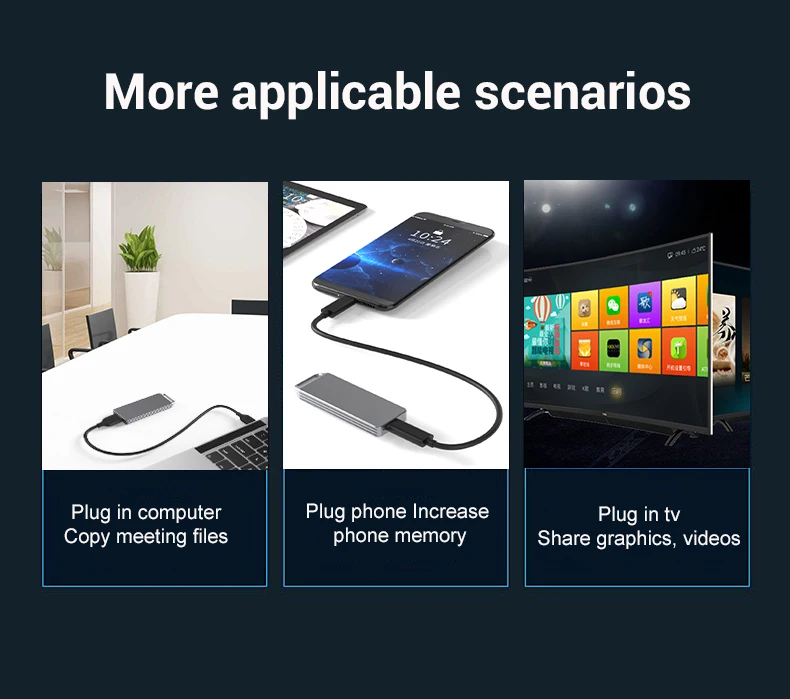 Корпус для SSD-накопителя M2 переходник M.2 к USB Type C 3 1 высокоскоростной 10 Гбит/с ТБ NVME