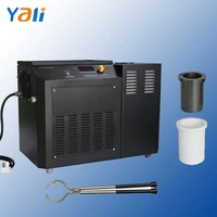 factory price 1kg 1600 degree 220v metal induction melting furnace with water chiller fast heating dissipation jewelry machine