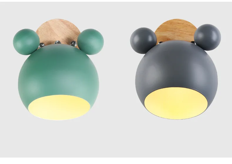 Креативный деревянный настенный светильник скандинавский светодиодный E27 6