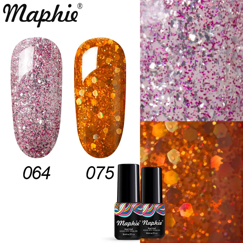 Maphie красный цвет серия Гель-лак для ногтей УФ/светодиодный лак для ногтей лак для замачивания от салона лак для ногтей эмаль Полупостоянный УФ-гель - Цвет: 2