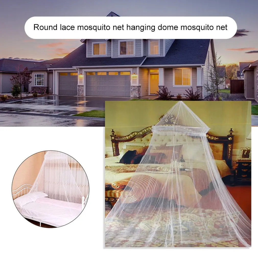 

Summer Mosquito Net Round Lace Curtain Mosquito Repellent Tent Anti Mosquito Insect Fly Bug Curtains Malla De Mosquito Home Deco