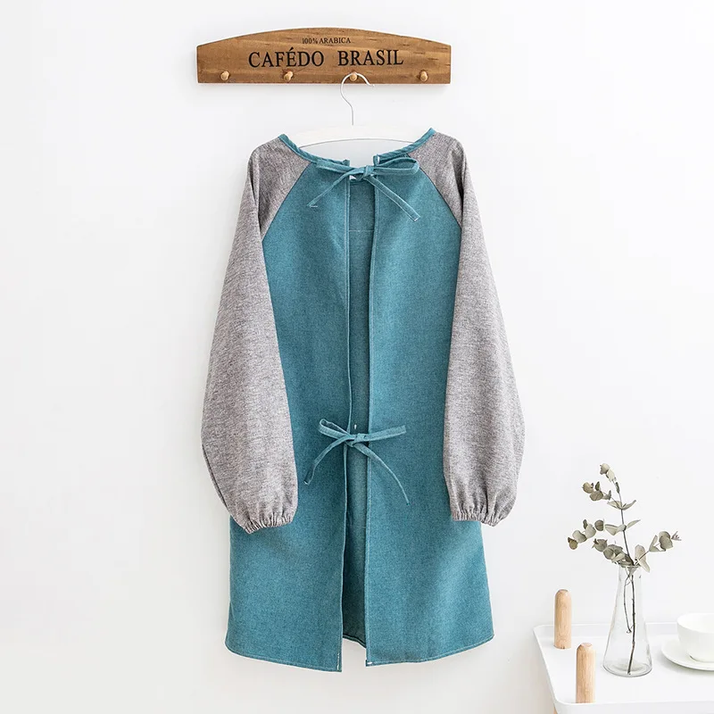 

Cotton Long Sleeve Apron Christmas Santa Claus Gifts Apron pinafore Present For Friend Festival Gifts