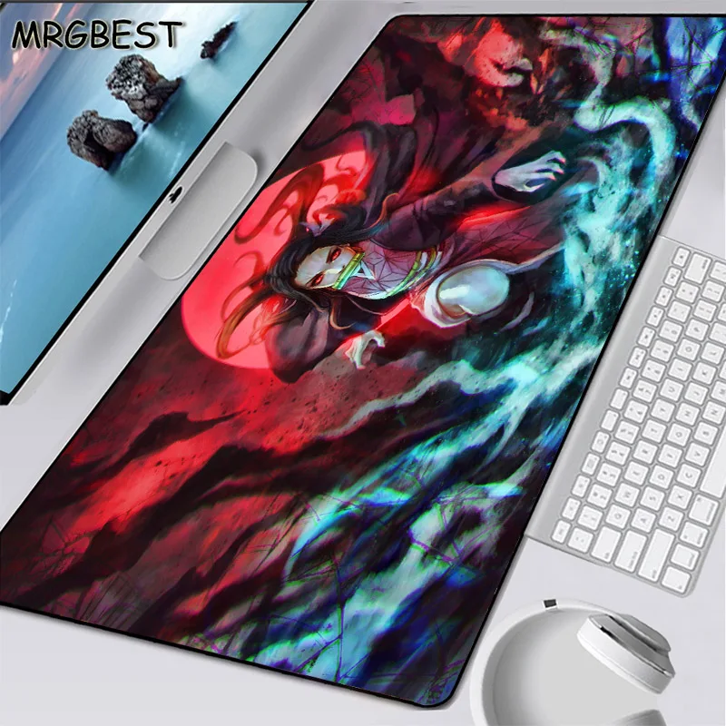 MRGBEST Anime Demon Killer Kimetsu Yaiba игровой большой компьютер Mrubber Ouse Pad XL Lockedge Pads клавиатура