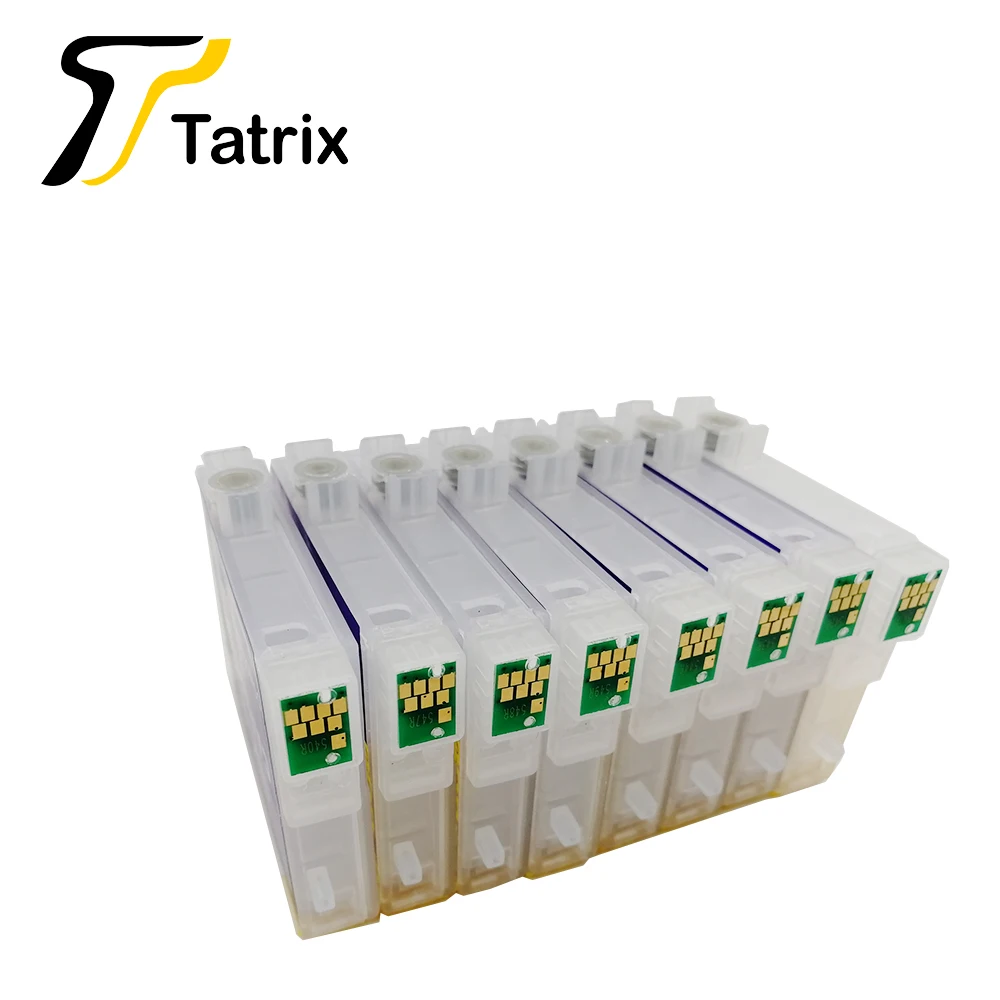 Татрикс для epson 8PK T0540 T0549 пустые многоразовые картриджи R800 R1800 с микросхемами