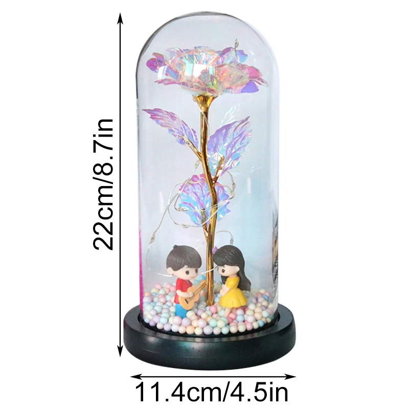 

Galaxy Rose Flower Gift Artificial Colorful Flower Unique Home Decorations for Christmas Birthday Anniversary DC156