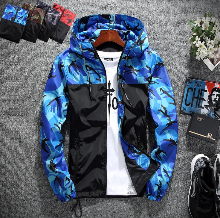 

2020 men's coat spring and autumn new men's casual outdoor camouflage jacket Korean slim coat coat coat fashion man