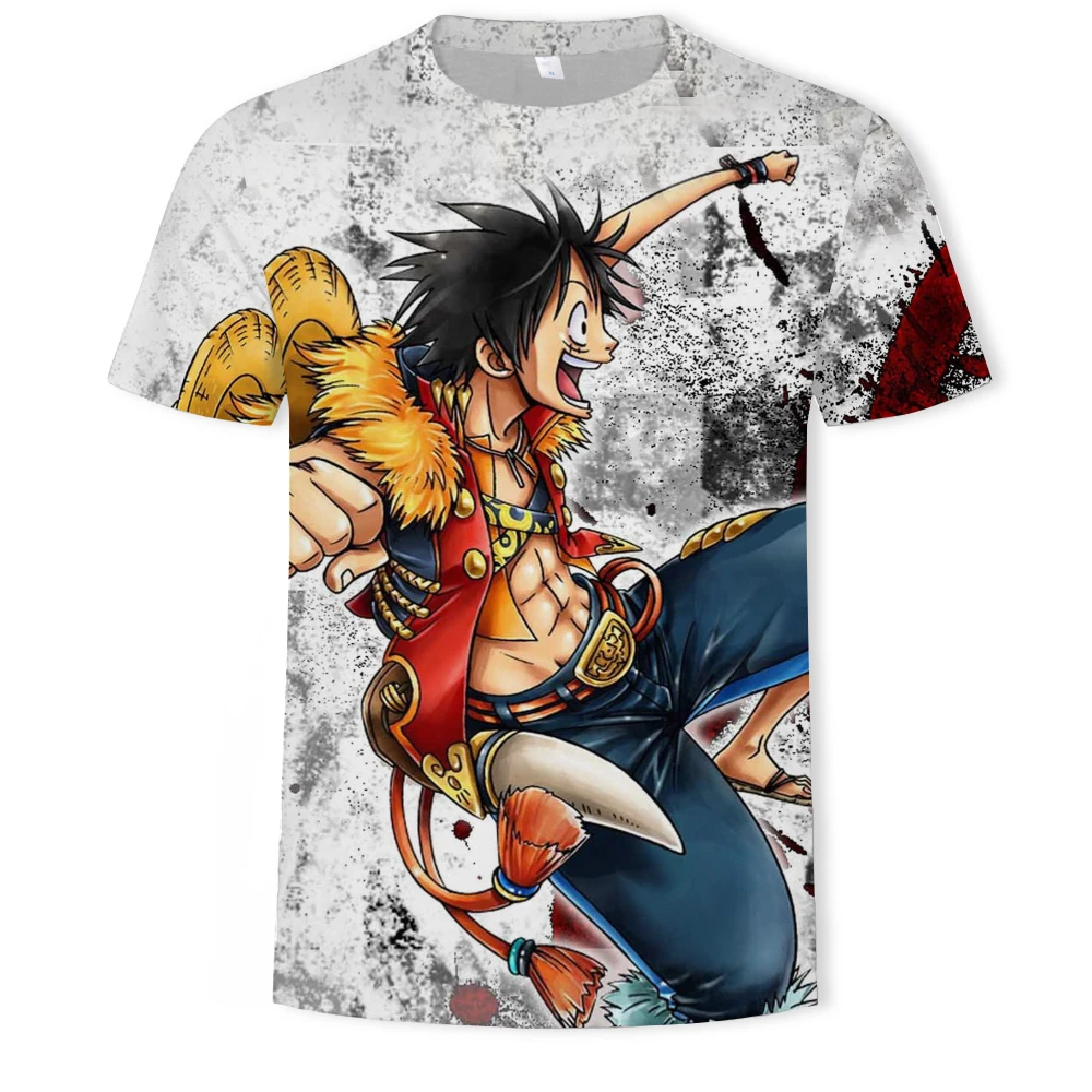

New Luffy 3D printing T-shirt men and women children casual street short-sleeved pirate anime boy girl T-shirt