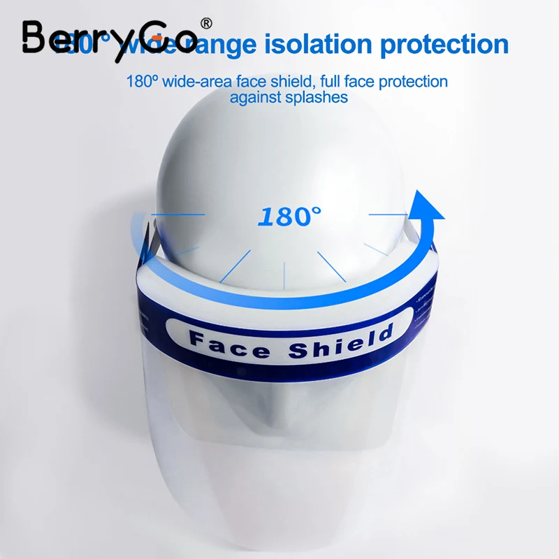 

BerryGo 10 Pecs Dust-proof Full Protection Anti-droplets Transparent Face Shield Hat Protective Cover Safety Face Eyes Protector