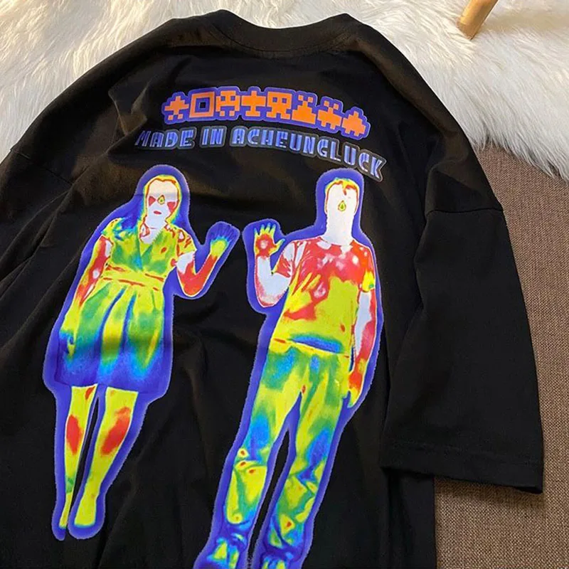 

Y2K Grunge Summer goth Clothing Female Loose Femal T-shirt Y2k Print High Street Clothing Harajuku Clothes Oversized T-shirt