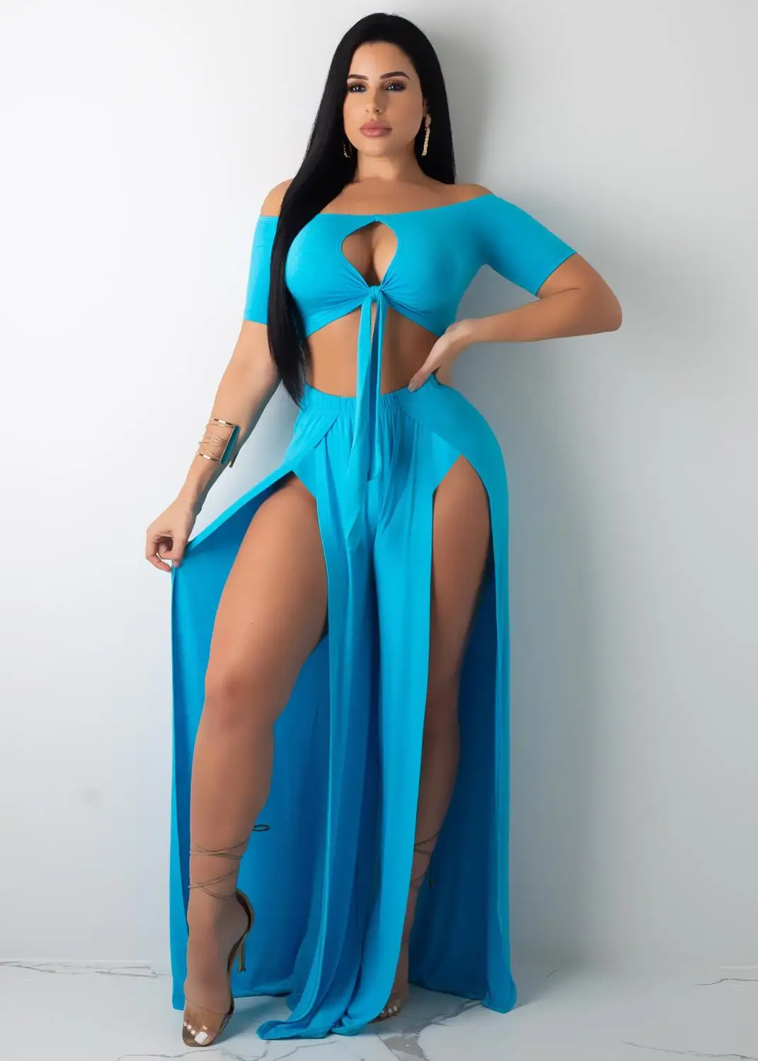 ADFVAT пикантные открытые повязки вечерние костюм из двух предметов для женщин с