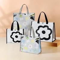 large capacity waterproof womens shopping bag portable shopper tote bags eco friendly foldable cloth storage bag handbags