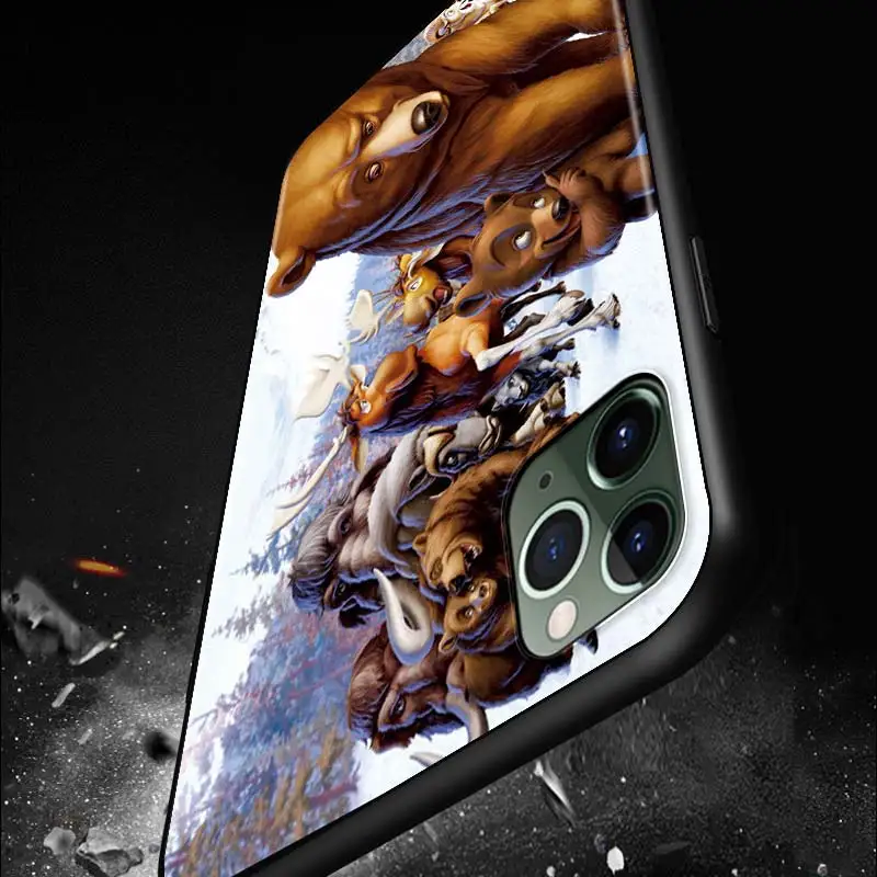 

Soft TPU Cover Disney Brother Bear for iPhone 12 11 SE XS XR X 7 8 6 5 S mini Plus Pro MAX 2020 Black Phone Case