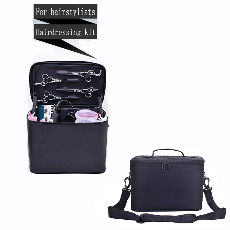 

New Multi-Pocket Barber Bag 2 Layers Hairdressing Kit Bag Hair Dryer Storage Large Capacity Tools Case Toiletry Bag