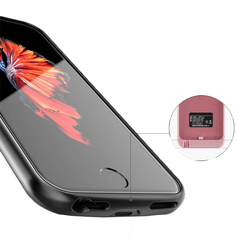 For iPhone 5 5S SE 6 6S 7 8 6 Plus 6s Plus 7 8 Plus X XS XR XS Max Battery Charger Case Ultra-Thin Portable Power Bank