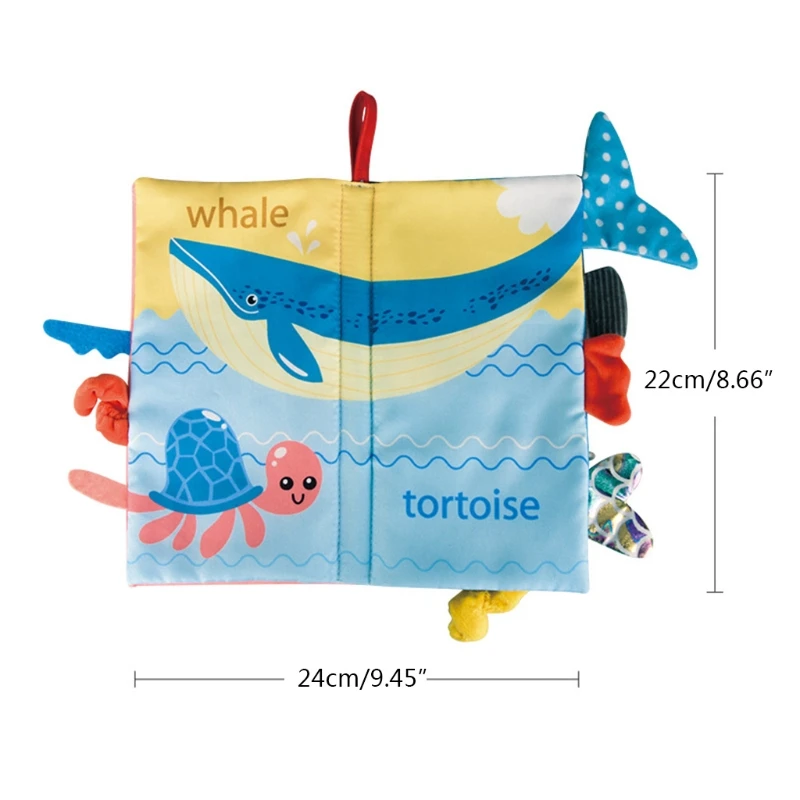 

Cloth Books for early Children's Development with Cute Tail Design Activity Book Non-toxic Crinkle Paper Made Book H055