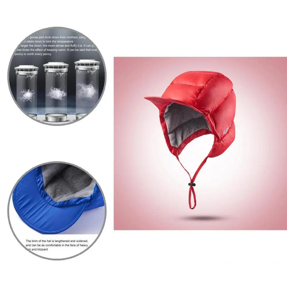 

Skin-friendly No Stuffiness Ear Covering Windproof Down Hat for Outdoor