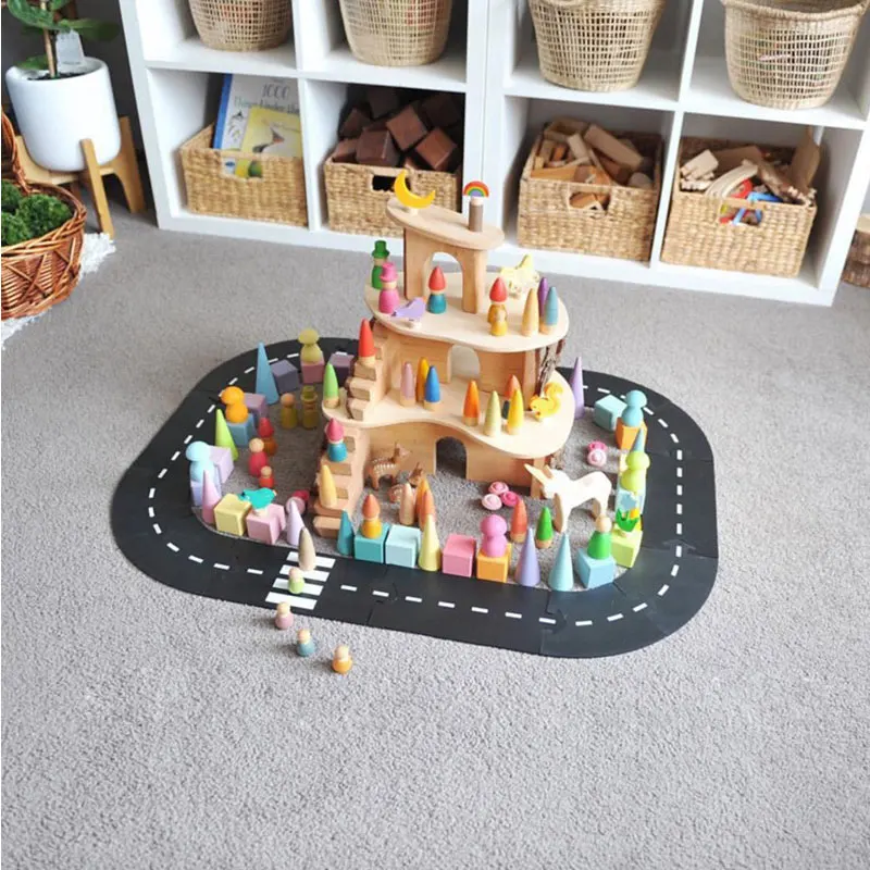 

DIY Kids Puzzels Track Play Toys Set PVC Splicing Path Road Car Puzzle Games Baby Carpet Play Mat Educational Learning Toys Gift