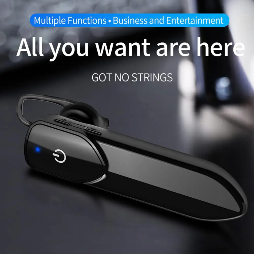 

V19 Business Bluetooth 5.0 Single Ear Wireless Earphone Waterproof Mini Handsfree Headset with Stereo HD Call For Samsung Xiaomi